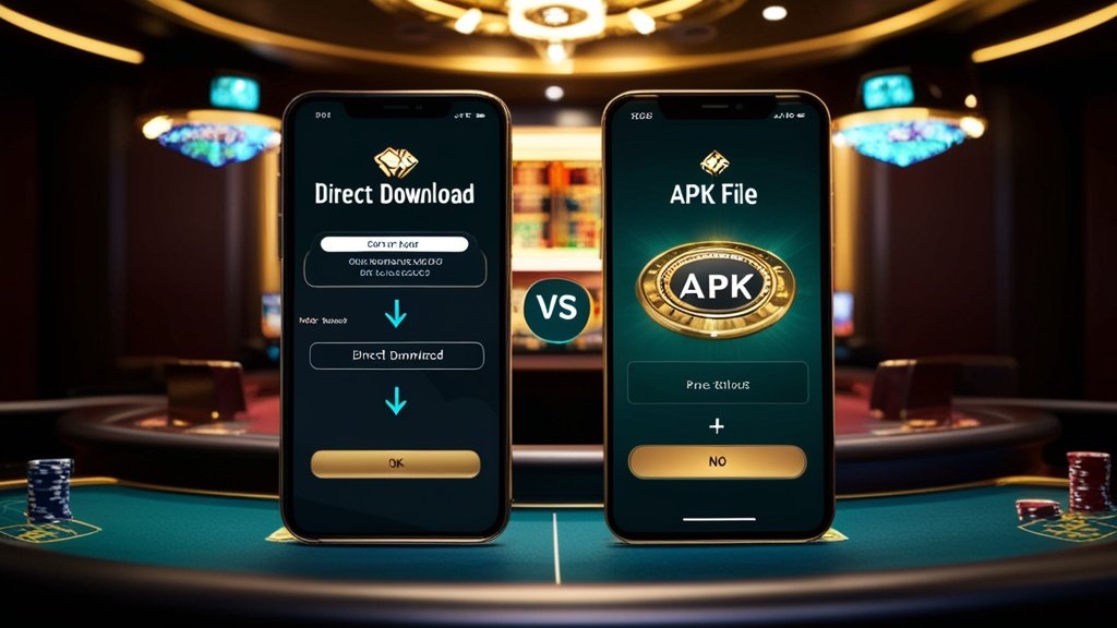 مقارنة بين هاتفين أحدهما تنزيل مباشر والآخر ملف APK